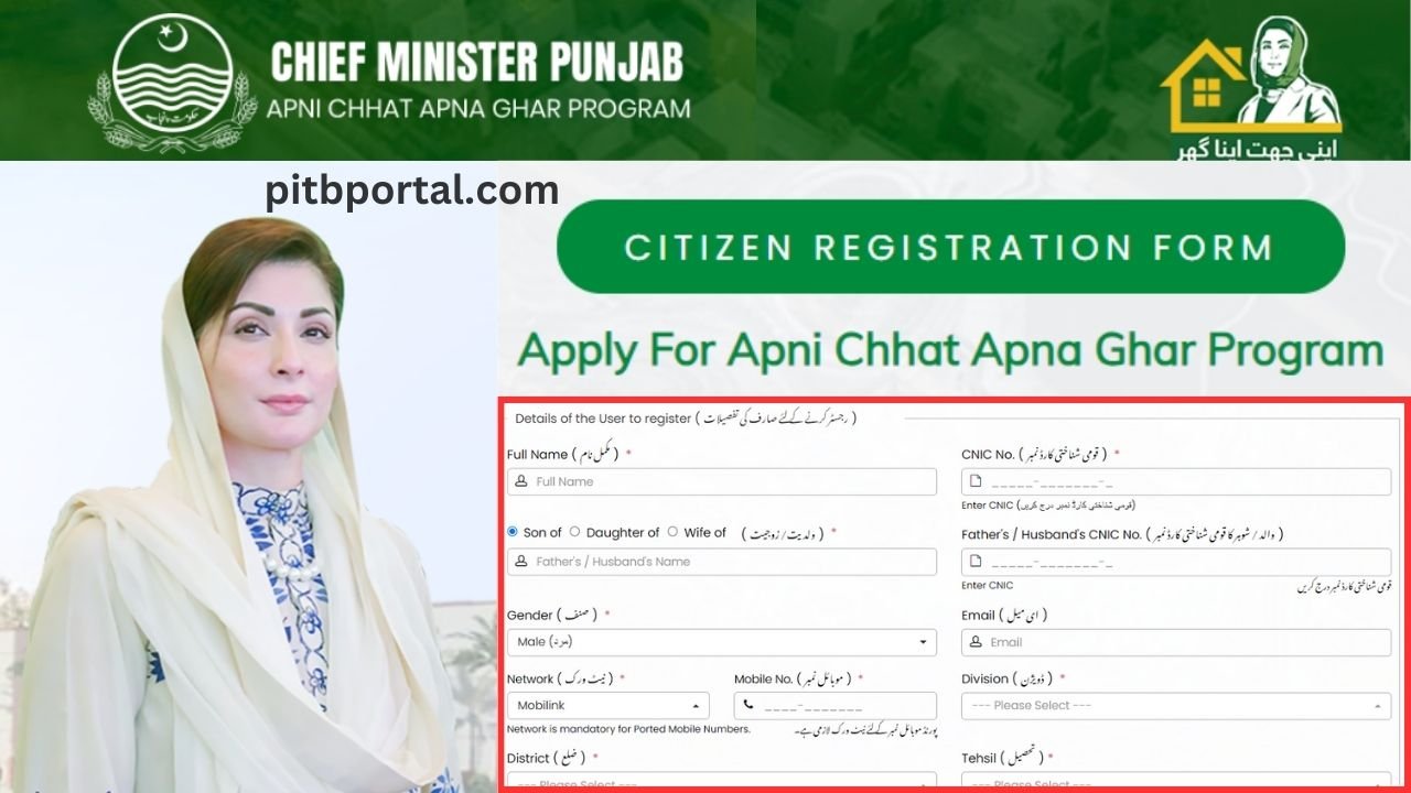 CM Punjab loan scheme 2024 apply online Registration Form